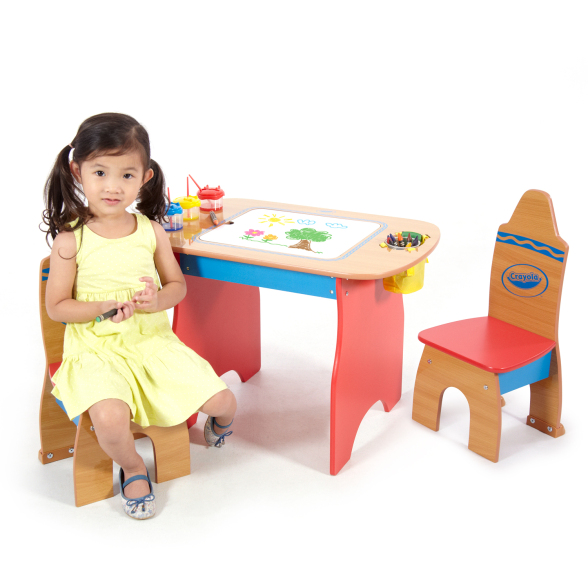 Crayola creativity wooden table and chairs set deals